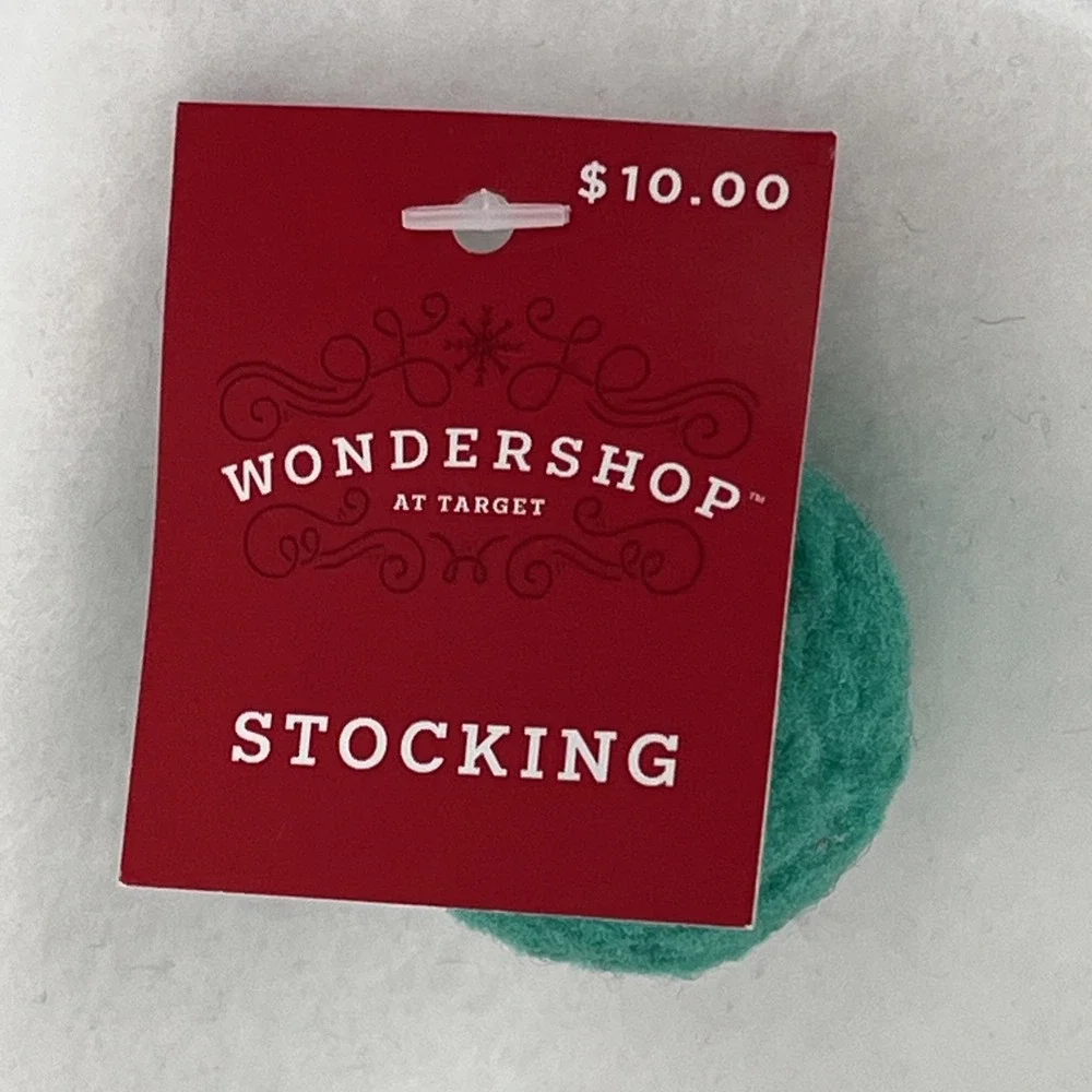 Wondershop Felt Christmas Stocking Whimsy White Multi Bright Color Pom Poms 20